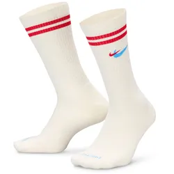 Nike Everyday Plus Force Gepolsterte Crew-Socken weiß/rot - XL
