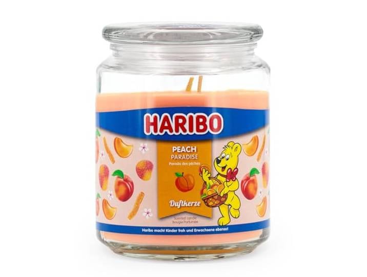 Bougie parfumée Haribo™\, 2 mèches\, H x D : 13 x 10 cm\, 100h de combustion\, bougie en verre\, idée cadeau