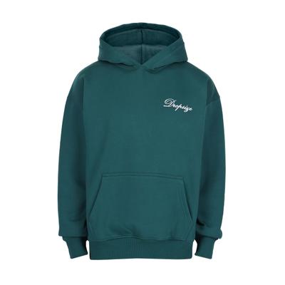 Kapuzenpullover DROPSIZE "Dropsize HEAVY OVERSIZE MEMBERS CLUB HOODIE", Herren, Gr. XL, grün, 70% Baumwolle, 30% Polyester, mehrfarbig, oversize, ohne Ausschnitt, Pullover Kapuzenpullover