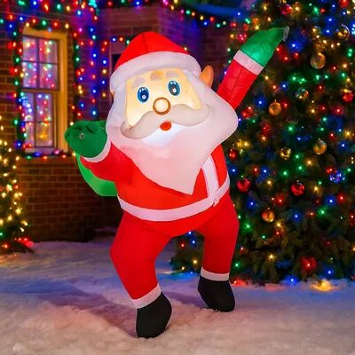 Daily Deals Depot Inflatable Dabbing Santa Claus, Christmas Yard Decoration, LED Lighted Inflatable Toy Ornament For Home Party qm0163 86wj