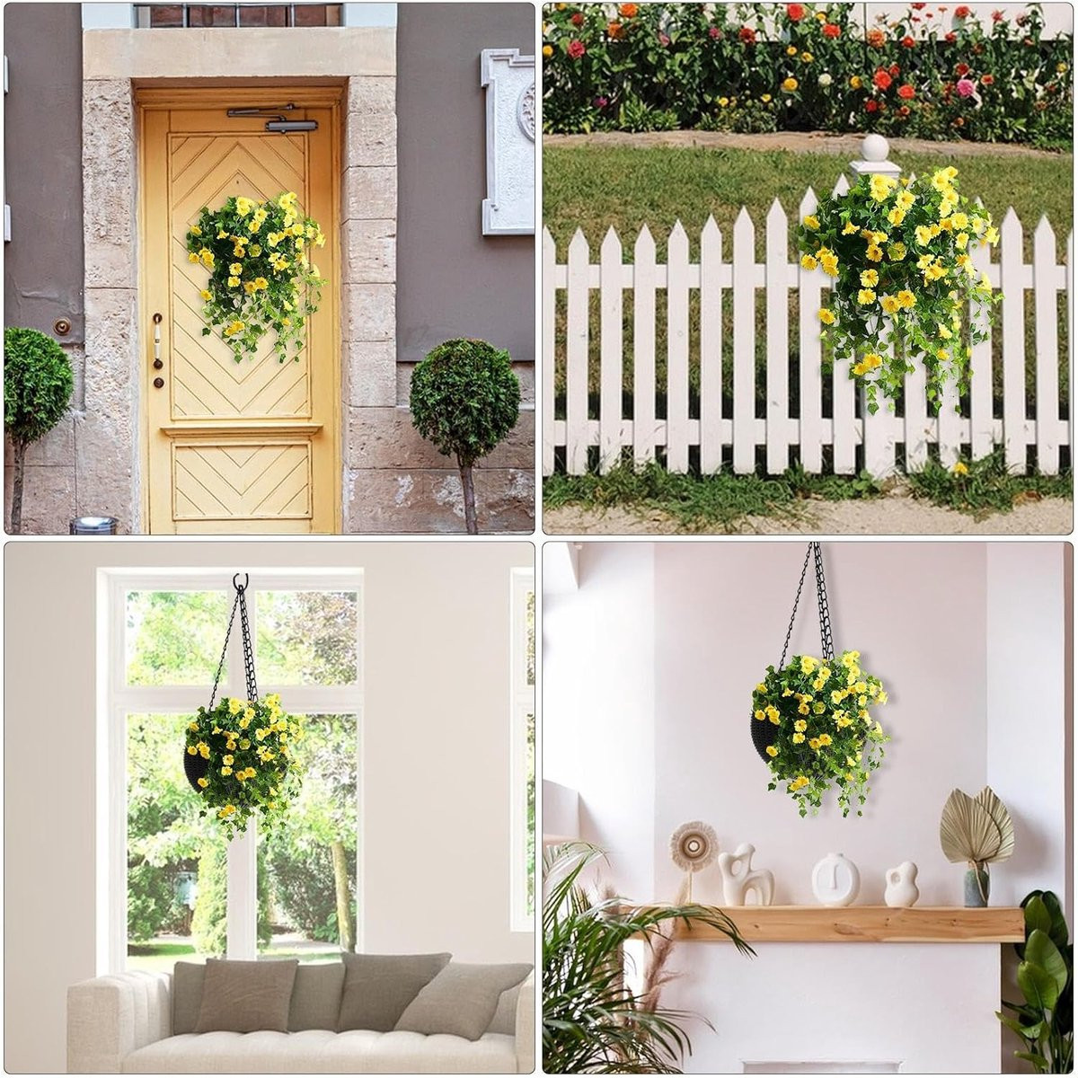 Kunstmatige Buitenbloemen Faux Petunia Decoratie Geel - 65.5 cm Bundel - UV Bestendig en Kleurvast