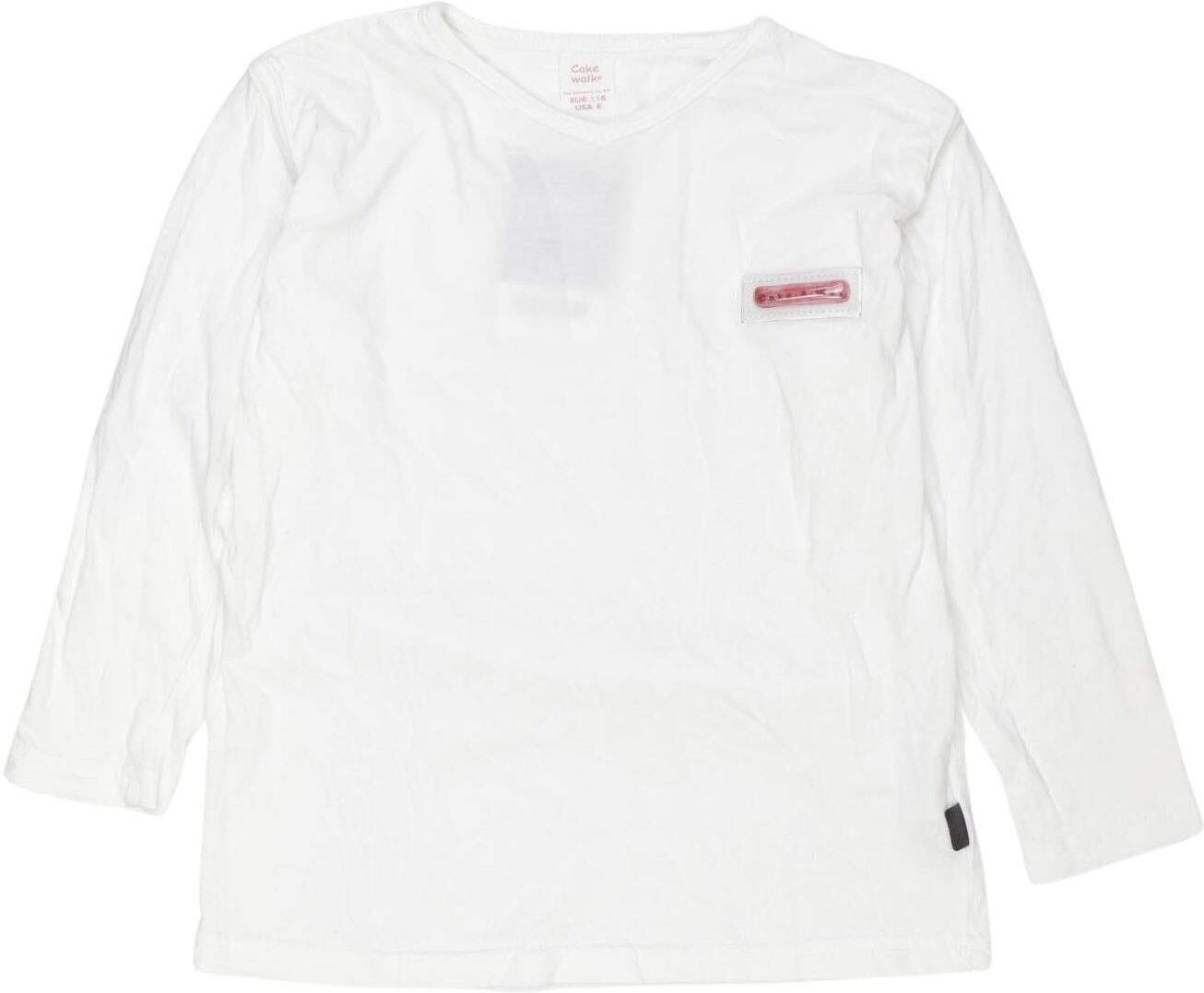 Cakewalk Mädchen Langarmshirt, Weiß, Gr. EU 116, Baumwolle - Second Hand