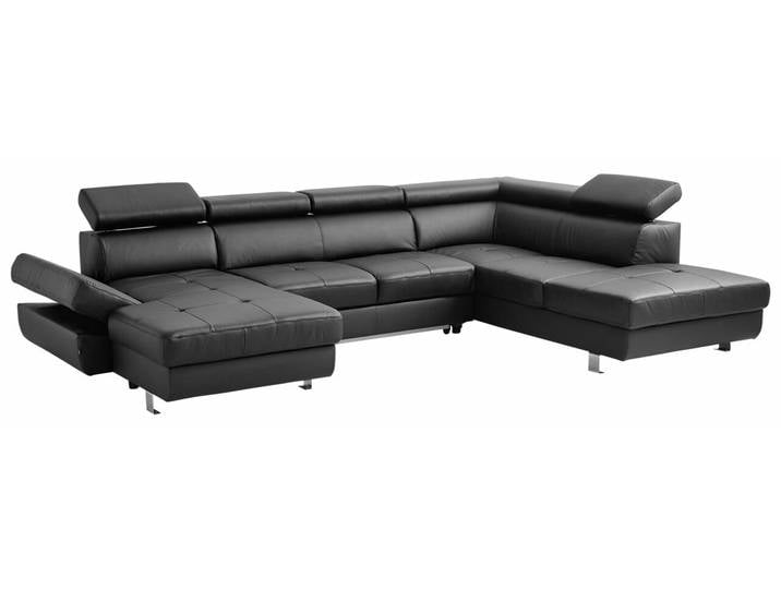 Stylife Wohnlandschaft TORINO, schwarz, Leder