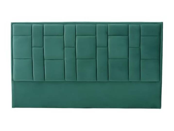 Vente-unique-Bettkopfteil - 140 cm - Samt - Grün - Hermine