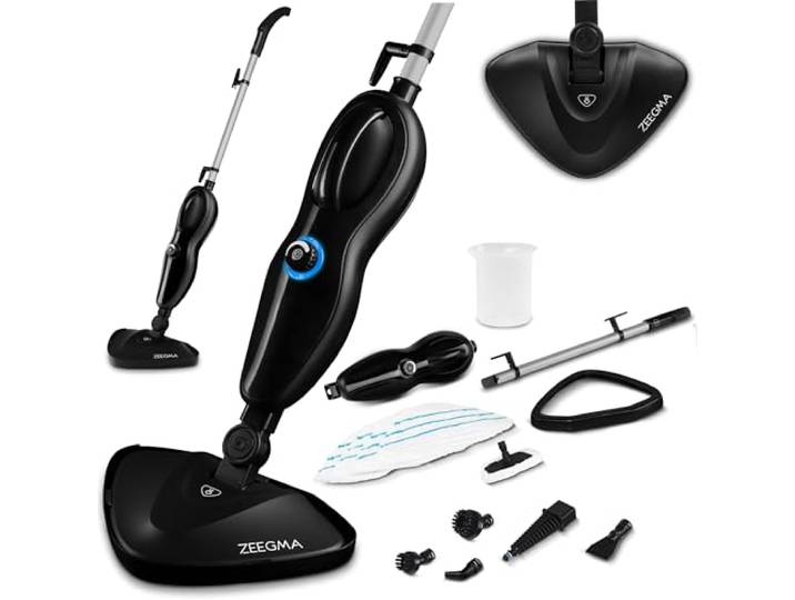 Zeegma Puur Stoomreiniger 1500W - 2-in-1 Mop en Handstomer, LED Indicatie