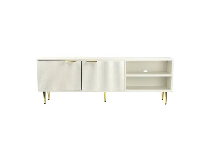 Meuble tv bas en aggloméré, blanc