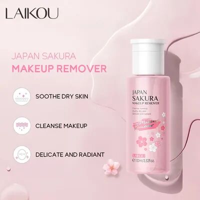 Top Demand Picks Sakura Makeup Remover Water 100ml, Cherry Blossom Extract Deep Cleansing Face Pores, Gentle Refreshing Makeup Remover Sakura Makeup Remover Water 100ml, Cherry Blossom Extract Deep Cleansing Face Pores, Gentle Refreshing Makeup Remover