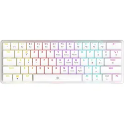 White Shark GK-006221 Nagamaki White-Mechanical-Blue.SW (US, Kabelgebunden), Tastatur, Blau, Weiss