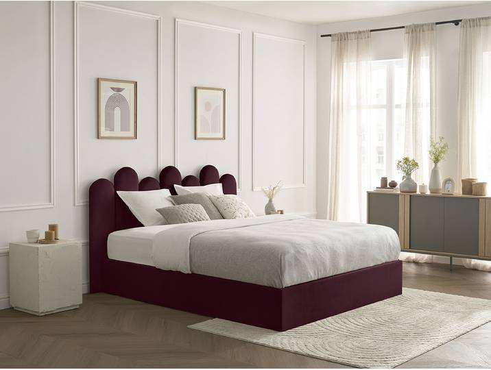 Lit coffre BADJA velours 180x200