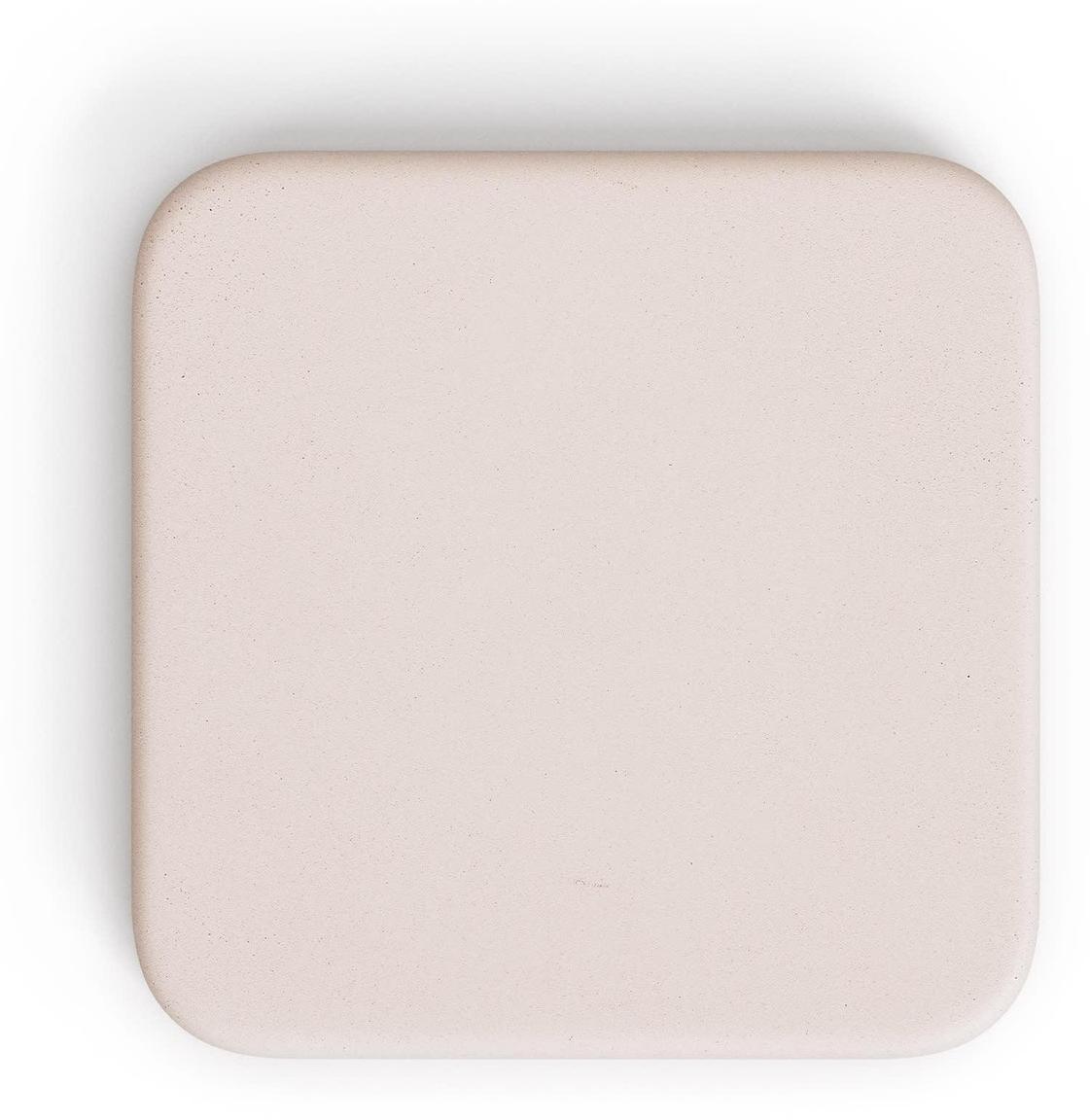 Hoher Outdoor-Tisch Dina 70 x 70 x 96 cm Stahl Zement Weiß Schwarz