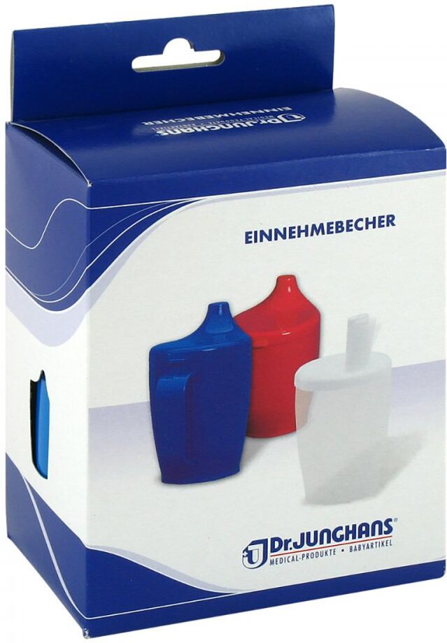 Einnehmebecher mit Griff +2 Deckeln 4+12mm blau 1stk