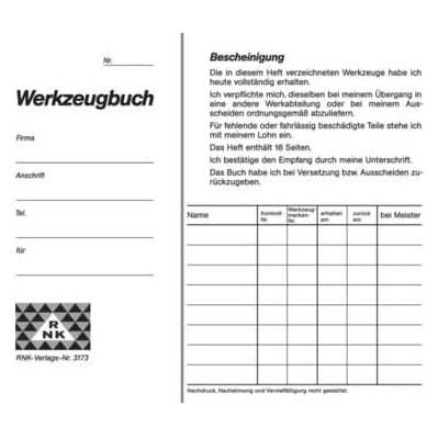 Rnk Werkzeugbuch A6 neutral 8Bl (3173)