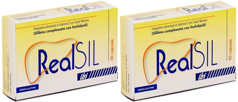 Realsil BIPACCO Integratore Antiossidante con Vitamina E e Cardo Mariano 2x40 Capsule