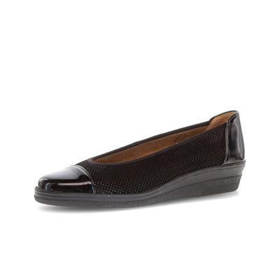 Ballerina GABOR "Sportliche Ballerina", Damen, Gr. 42,5, schwarz, Schuhe Ballerina