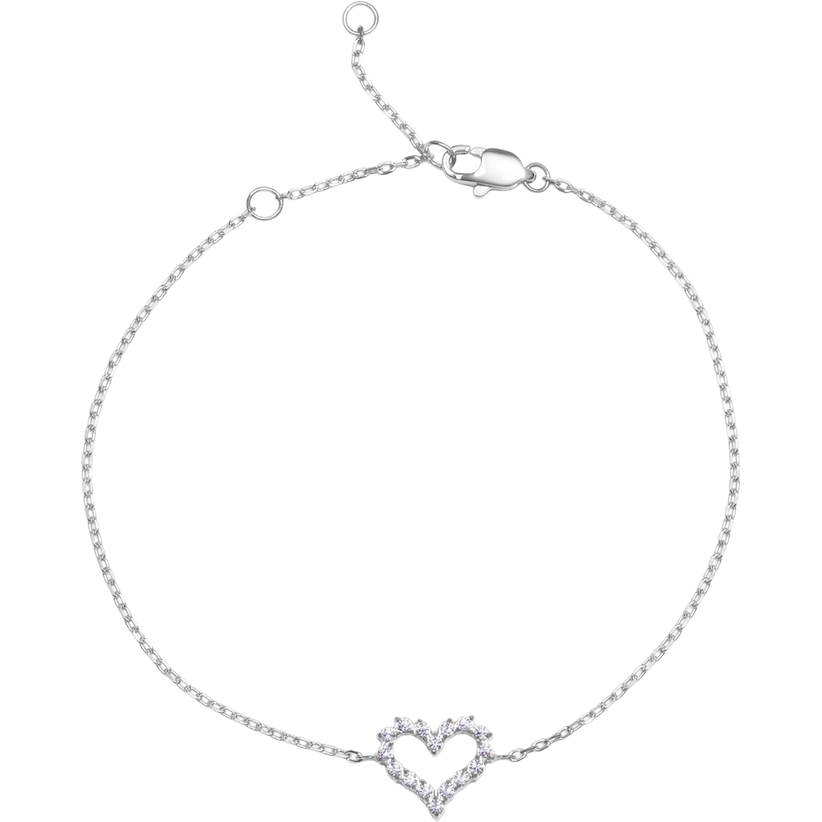 Jacques Lemans Armband Edelstahl Herz mit Zirkonia