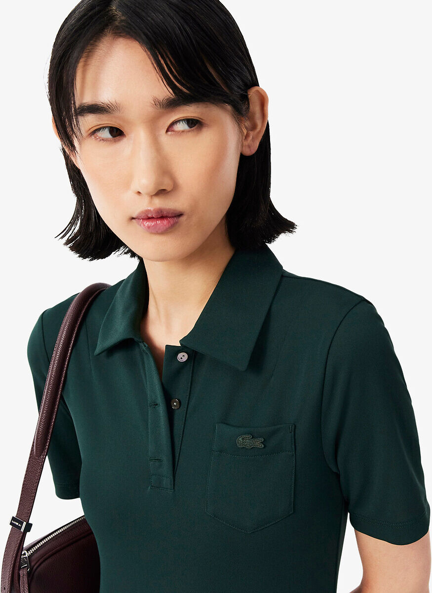 LACOSTE Robe midi à manches courtes, jupe plissée