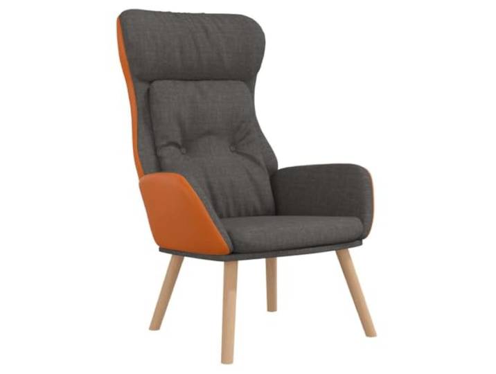 Makastle Relaxsessel Dunkelgrau Stoff und PVC