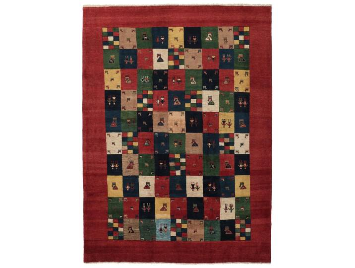Perser Gabbeh Loribaft Teppich 231x312 Handgeknüpft Modern Orientteppich Perserteppich Wolle