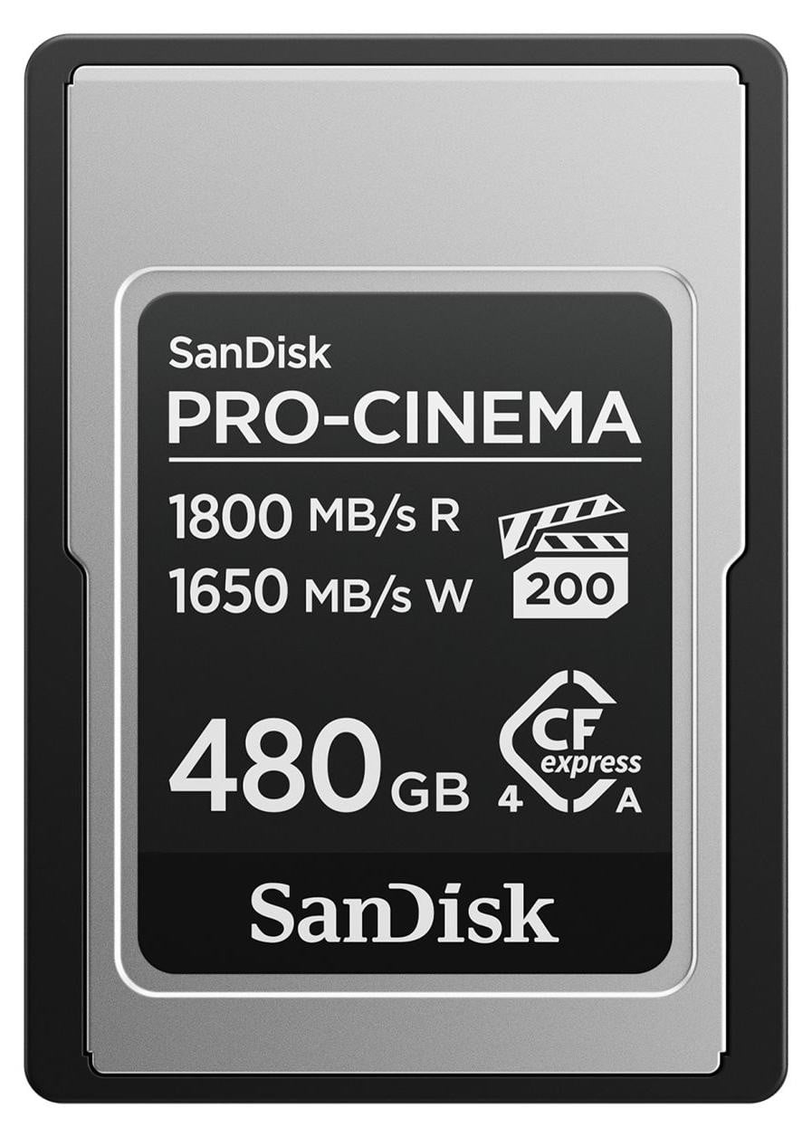 SanDisk CF Express Pro Cinema Type A Geheugenkaart 480GB 1800 MB/s 1650 MB/s