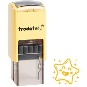 Trodat Motivstempel edy FIX Stern, aus Kunststoff, 1,9 x 1,9 cm, selbstfärbend, gelb