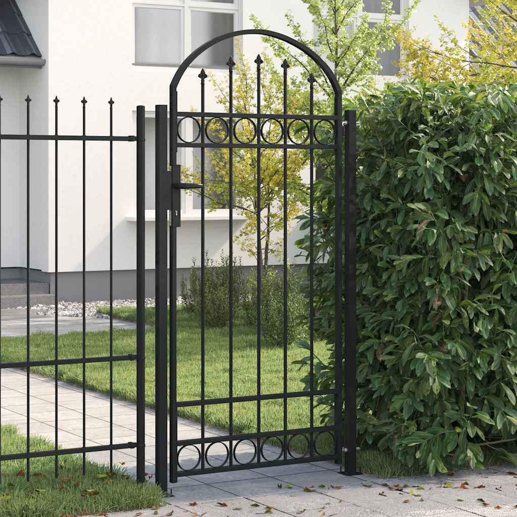 Dakota Fields Bezout 203.2 cm H x 104.14 cm W Gate Fencing Black 104.14cm W X 203.2cm H X 1.6cm D