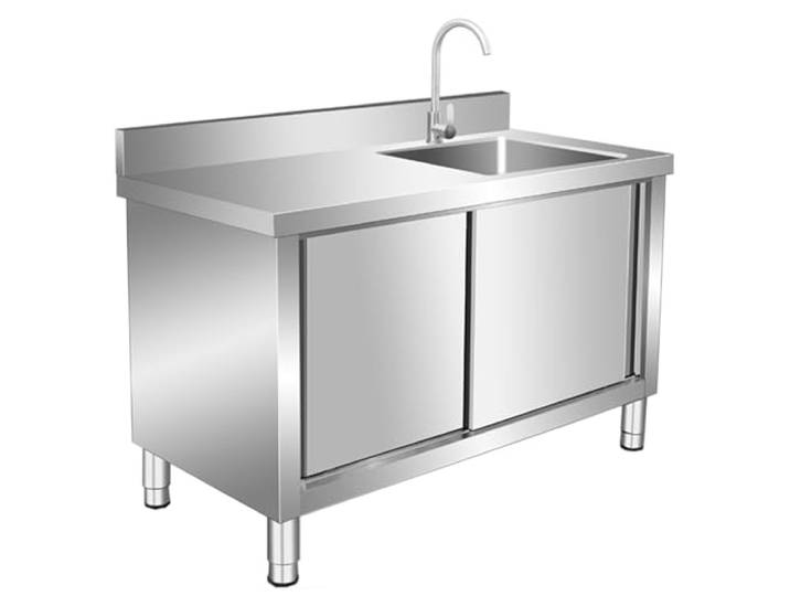 Outdoor Freistehende Edelstahl Spültisch Küchenspüle mit Unterschrank Spülenschrank mit Spüle und Armatur Spüle Gastro 1 Becken Mobiles Waschbecken Spülbecken Ausgussbecken für Außen Küche Werkstatt(1