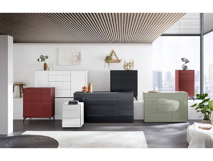 Sideboard - Breite 131 cm 131 x 89 x 42cm Grün/Olivgrün