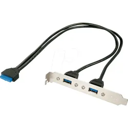 LINDY 33096 - Slotblech 2x USB 3.0 Typ-ATM Port