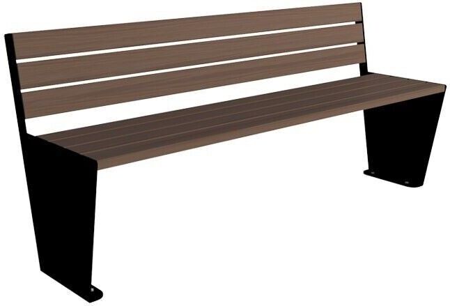 Stadtbank Bank Gartenbank Parkbank Sitzbank Stahl Holz Palisander