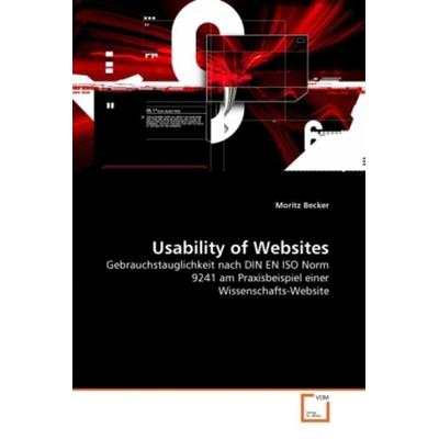 Becker, M: Usability of Websites, Taschenbuch von Moritz Becker, VDM, 978-3-639-33486-9