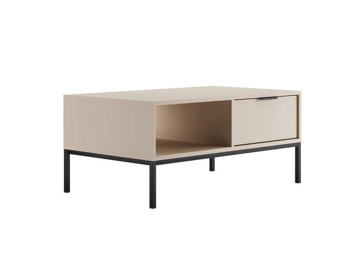 Petits-meubles Couchtisch Seattle Kaschmir, 100x45.4x60 cm, Wohnzimmer, Wohnzimmertische, Couchtische