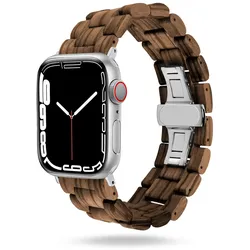 ONEFLOW Timber Strap für Apple Watch 4 (44mm) – Uhrenarmband im Holzdesign