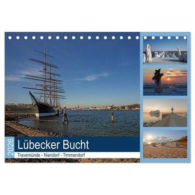 Lübecker Bucht - Travemünde - Niendorf - Timmendorf (Tischkalender 2026 DIN A5 quer), CALVENDO Monatskalender