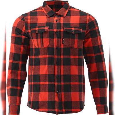 TRIZERATOP Flanellhemd rot kariert 170 g/m² Größe XXXL