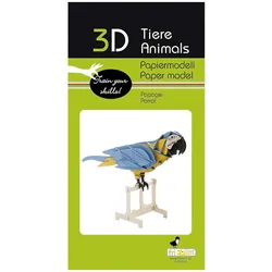 3D Tiere Papiermodell - Papagei