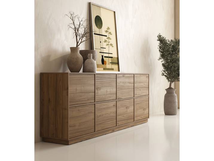 Buffet 221 x 83 x 42cm Marron/Imitation noyer