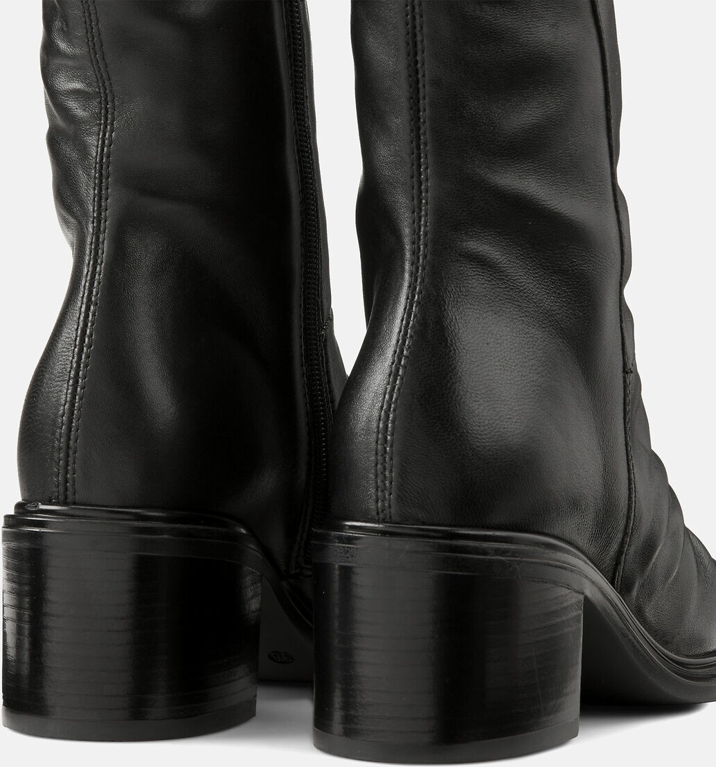 MJUS Bottines pointues en cuir plissé, à talons