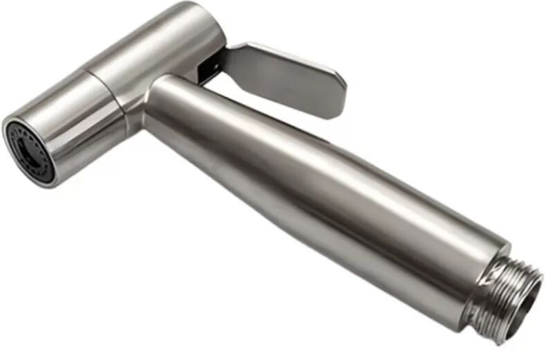 INF Handgehaltener Bidet-Sprühkopf aus gebürstetem 304 Edelstahl (100g) – Silberner ABS, druckbeaufschlagter Toilettensprüher
