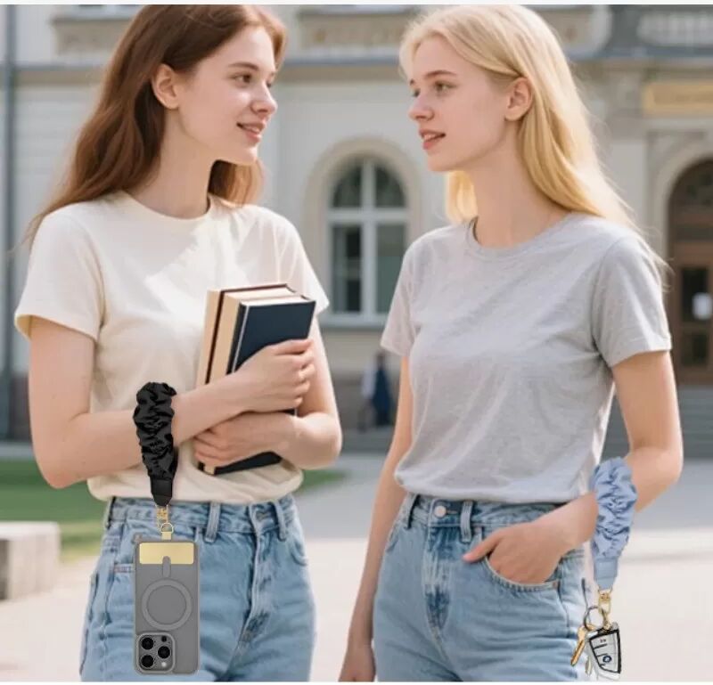 INF Dragonne Portable Compatible avec iPhone - Accessoire Élégant et Sécurisé Le noir