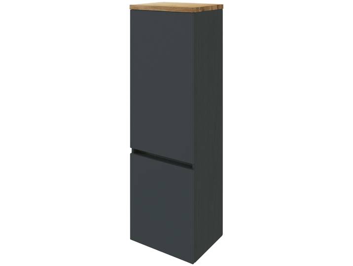 Midischrank WELLTIME Livorno , grau (grau, graphit), B:40cm H:130cm T:35cm, Schränke, Midischrank, stehende und hängende Montage möglich