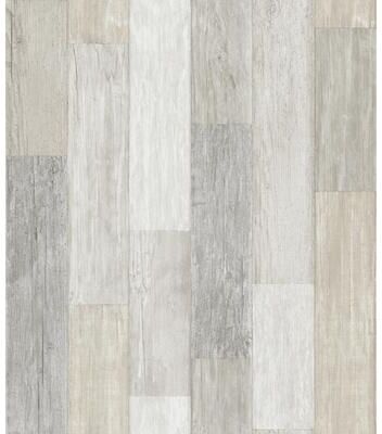 Inspired by Color Bleached Pallet Board White Wallpaper