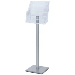 SHOWDOWN Displays Showdown Prospektständer mit variabler Fachaufteilung - Aluminium - Silber