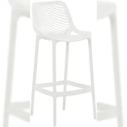 Proregal CHEFGASTRO Barhocker LIMA HxBxT 105x45x53cm Kunststoff Weiß Barstuhl