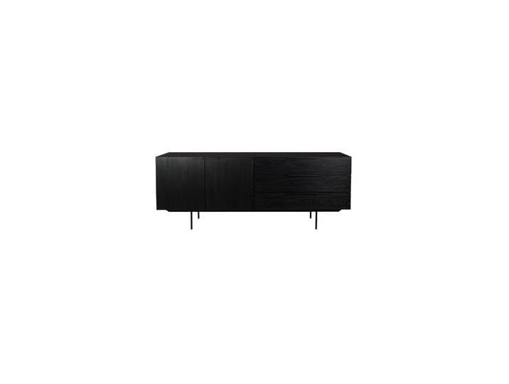 Buffet en bois noir, enfilade, 2 portes, 3 tiroirs - Zuiver, Trav