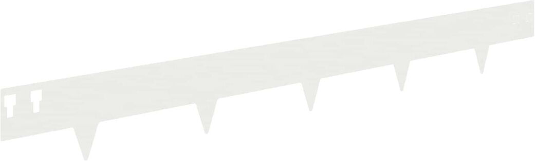 vidaXL 100cm W Steel Lawn Edging White 12cm H x 100cm W