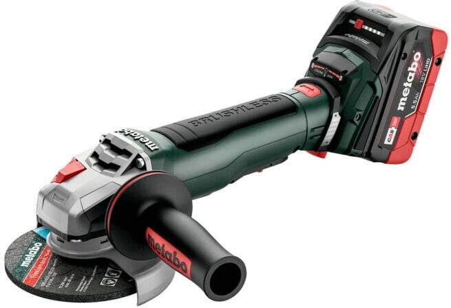 Meuleuse d'angle sans fil Metabo WPB 18 LT BL 11-125 Quick, metaBOX 165 L ; 18V 2x5.5Ah LiHD + ASC 145 (613059660)