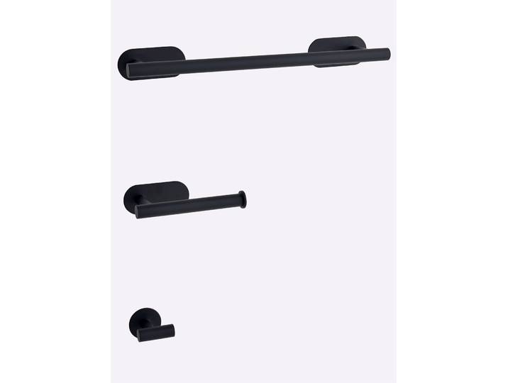 Badaccessoire-Set HEINE HOME, schwarz, Edelstahl, Badaccessoires-Sets, Badaccessoire-Set