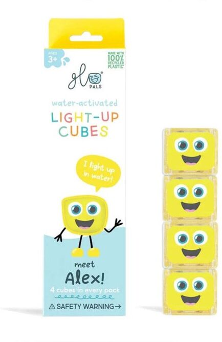 Cubes lumineux jaunes Alex - Glo Pals