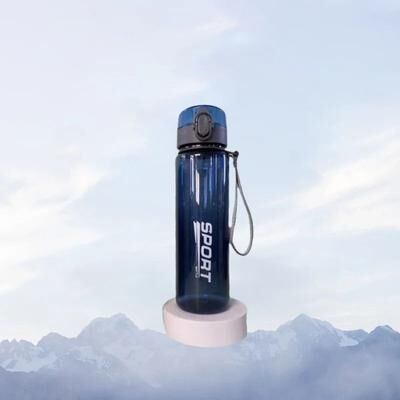 Uplifted Finds Premium BPA Free Leak Proof Sports Water Bottle transparent Blue 400 Ml