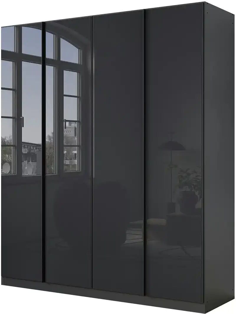Höffner Drehtürenschrank  Monostar ¦ grau ¦ Maße (cm): B: 181 H: 210 T: 54.0